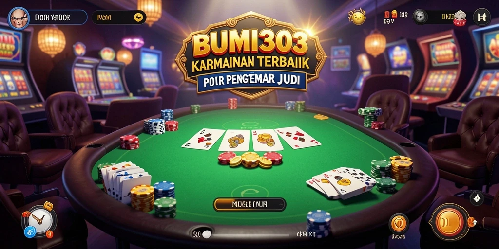 Tangkapan layar gameplay BUMI303 yang menampilkan suasana Kasino yang mendebarkan.