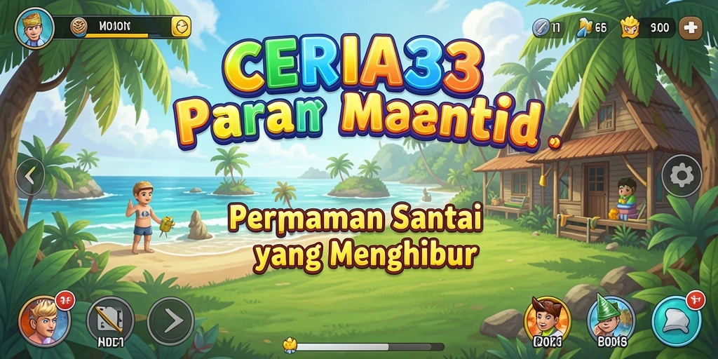Screenshot gameplay CERIA33 yang penuh warna dan interaktif.