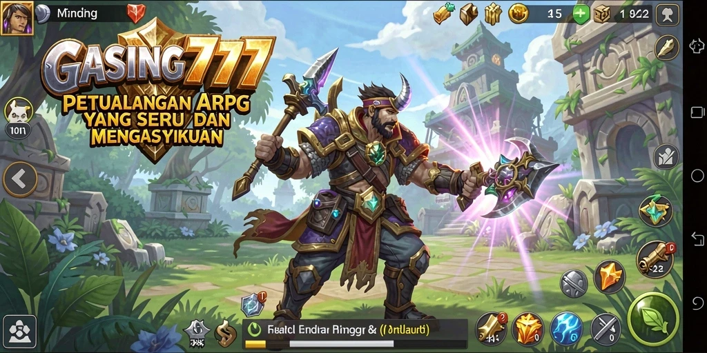 Tangkapan layar gameplay GASING777 dengan aksi dan petualangan seru.