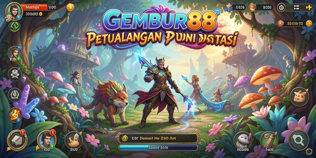 Tampilan gameplay seru di dunia petualangan GEMBUR88.