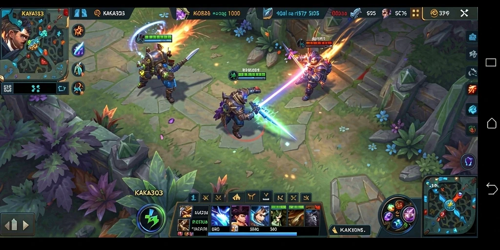 Tampilan gameplay seru dari KAKA303 di peta pertarungan.