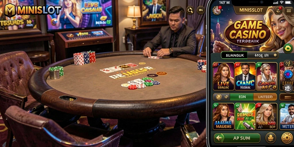 Tampilan gameplay seru dari aplikasi Live Casino MINISLOT.