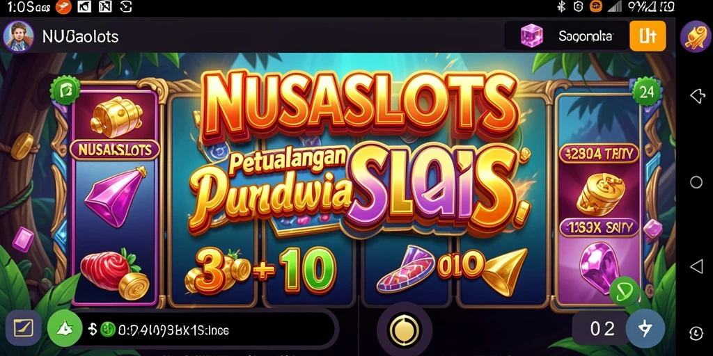 Tampilan gameplay NUSASLOTS yang vibrant dan penuh aksi.