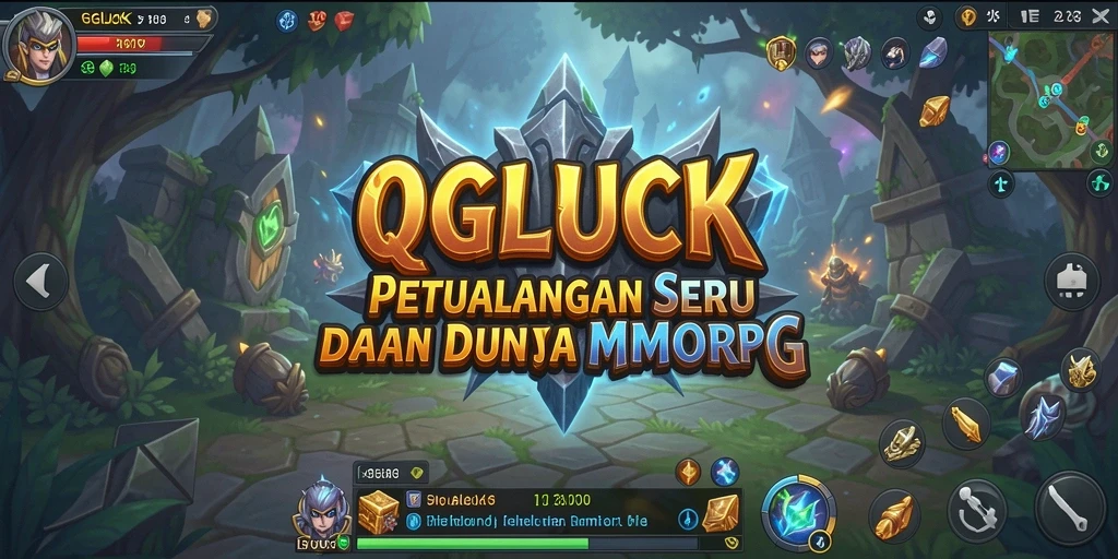Tampilan gameplay QGLUCK yang memukau dan penuh aksi seru di dunia MMORPG.